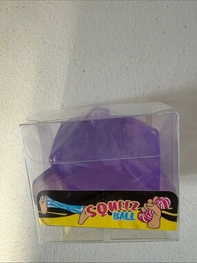 Hexagon Squeeze Purple Squeezy Stress Ball Toy